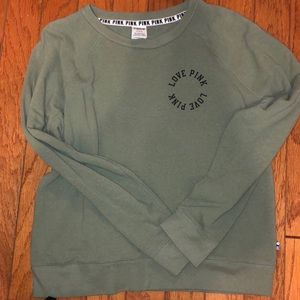olive green PINK pull over